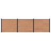 vidaXL Fence Panel 3 pcs 526 x 146 cm WPC and Aluminium Brown