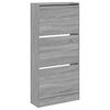 vidaXL Shoe Cabinet Grey Sonoma 60x21x125.5 cm Engineered Wood