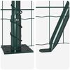 vidaXL Fence with Post Green 0.6 x 10 m Steel and PVC