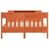 vidaXL Bookcase Bed without Mattress Wax Brown 140x190cm Solid Wood Pine