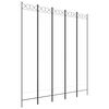 vidaXL 5-Panel Room Divider White 200x220 cm Fabric
