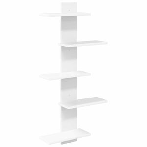 vidaXL Wall Floating Shelf White 48.5 x 15 x 101 cm Engineered Wood