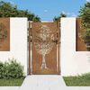 vidaXL Garden Gate 100 x 200 cm Powder-coated steel Black Lockable