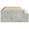 vidaXL Bed Frame with Drawer Concrete Grey 90 x 190 cm Engineered Wood