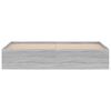 vidaXL Bed Frame without Mattress Grey Sonoma 180x200 cm Super King Super King Size