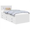 vidaXL Daybed with Drawer White and Black 90 x 200 cm Engineered Wood