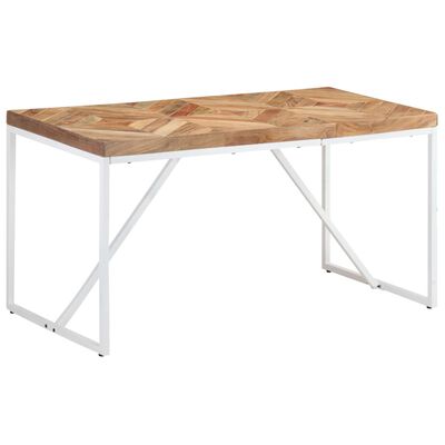 vidaXL Dining Table 140x70x76 cm Solid Acacia and Mango Wood