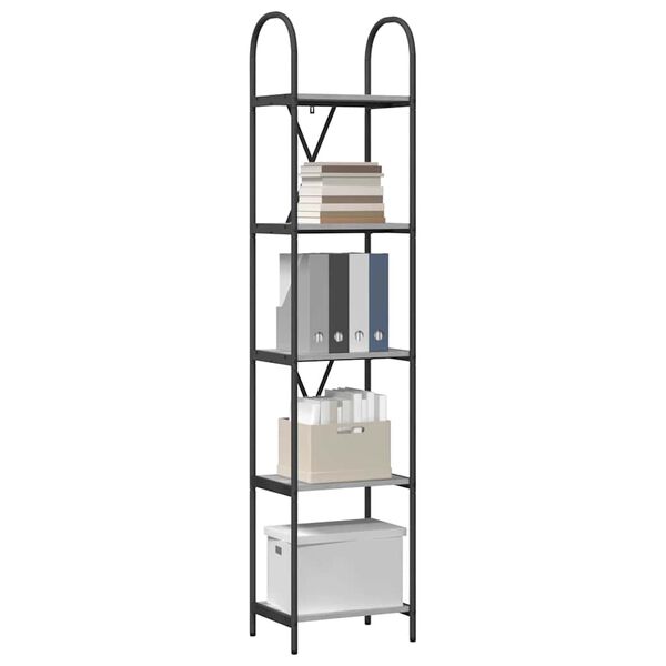 vidaXL Bookshelf Grey Sonoma 40 x 30 x 183 cm Engineered wood