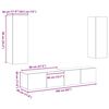 vidaXL Wall Mounted TV cabinets 4 pcs Old Wood Engineered Wood