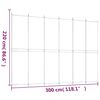 vidaXL 6-Panel Room Divider White 300x220 cm Fabric