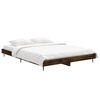vidaXL Bed Frame without Mattress Smoked Oak 140x190 cm Engineered Wood
