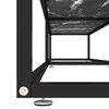 vidaXL TV Cabinet Black Marble 220x40x40.5 cm Tempered Glass