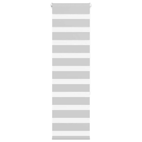vidaXL Zebra Blind Light Grey 40x150 cm Fabric Width 35.9 cm Polyester