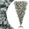 vidaXL Upside-down Artificial Hinged Christmas Tree 150 cm 150 LEDs