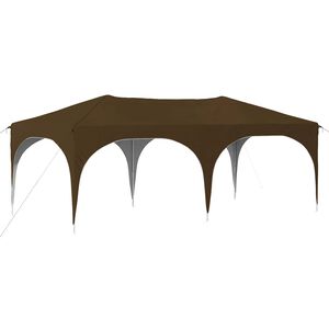 vidaXL Pop-up Party Tent 575 x 288 x 245 cm Taupe Oxford Fabric