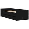 vidaXL Bed Frame with Drawers without Mattress Black 100x200 cm
