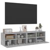 vidaXL TV Wall Cabinets 2 pcs Concrete Grey 60x30x30 cm Engineered Wood