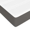 vidaXL Pocket Spring Bed Mattress Grey 180x200x20 cm Faux Leather