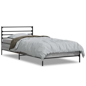 vidaXL Bed Frame without Mattress Grey Sonoma 90x200 cm