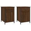 vidaXL Bedside Cabinets 2 pcs Brown Oak 40x42x60 cm Engineered Wood
