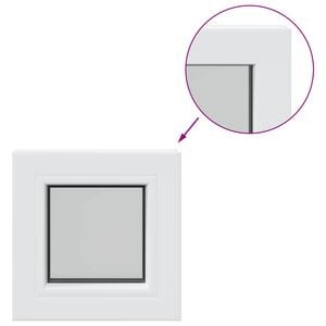 vidaXL Cellar Window Internal Colour White RISOR 30 x 30 cm