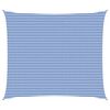 vidaXL Sunshade Sail Blue and White 6 x 8 m HDPE