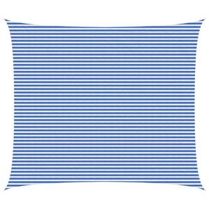 vidaXL Sunshade Sail Blue and White 6 x 8 m HDPE