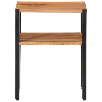 vidaXL Side Table 35x35x45 cm Solid Wood Acacia and Iron