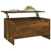 vidaXL Coffee Table Smoked Oak 80x55.5x41.5 cm Engineered Wood