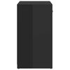 vidaXL Shoe Bench High Gloss Black 94.5x31x57 cm Engineered Wood