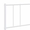 vidaXL Metal Bed Frame without Mattress with Footboard White 183x213cm