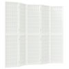 vidaXL Folding 5-Panel Room Divider Japanese Style 200x170 cm White