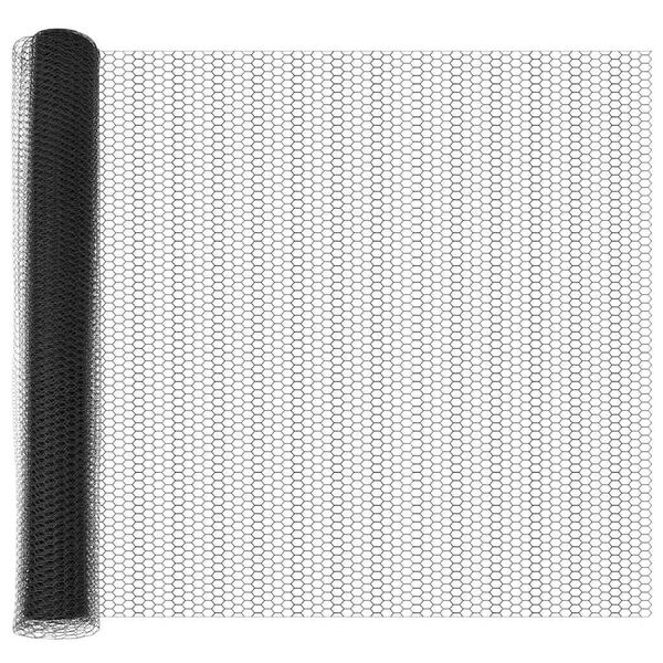 vidaXL Fence Post Grey 25 x 1.4 m (13 mm mesh) Steel and PVC