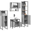 vidaXL 4 Piece Bathroom Furniture Set Grey Sonoma Engineered Wood
