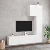 vidaXL 5 Piece TV Wall Units White Engineered Wood