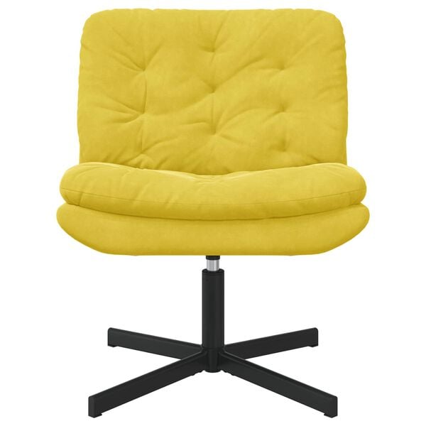 vidaXL Swivel Relaxing Chair Yellow 63 x 75 x 76 cm Velvet