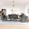 vidaXL Living Room Couch 3 pcs Dark Grey Fabric