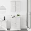 vidaXL Bathroom Furniture Set with Shelf 2 pcs White and Antique White