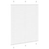 vidaXL Pleated Blind White 110x100 cm Fabric Width 109.4 cm Polyester