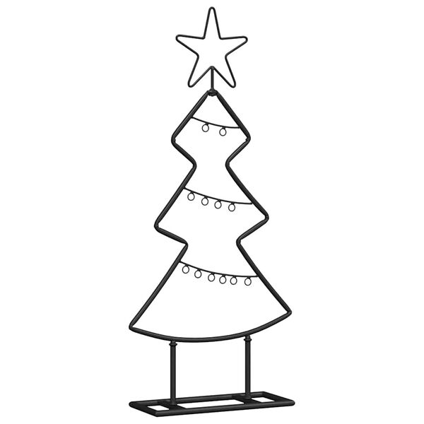 vidaXL Metal Christmas Tree with Stand Black 60 cm Steel