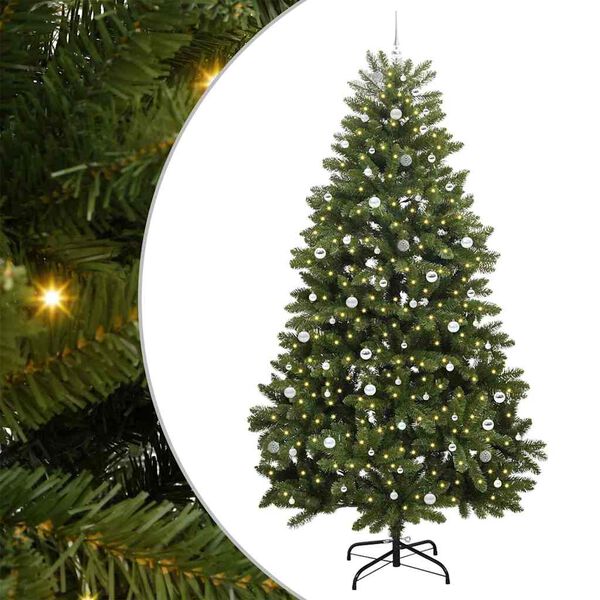 vidaXL Artificial Christmas Tree Green 300 cm PVC and Metal