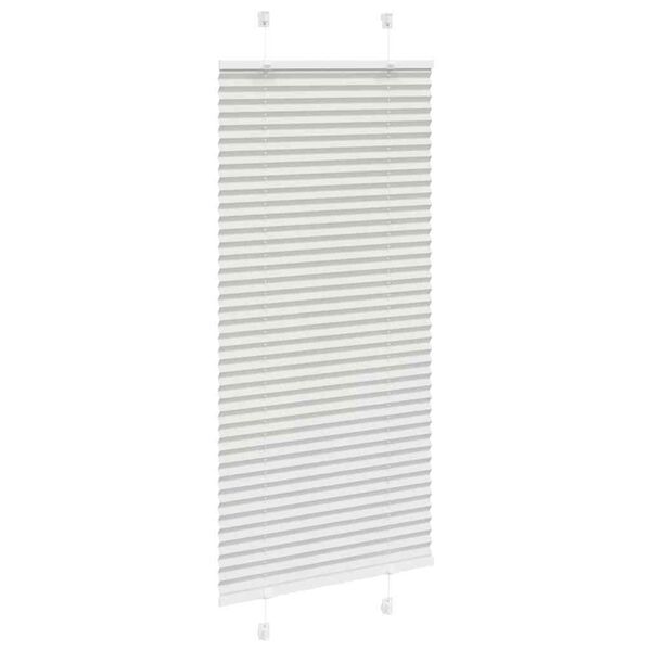 vidaXL Pleated Blind Light Grey 60x100 cm Fabric Width 59.4 cm Polyester