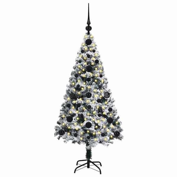 vidaXL Artificial Christmas Tree with 150 LEDs with Stand Green 120 cm