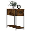 vidaXL Bedside Cabinet Smoked Oak 30x60x60 cm Engineered Wood