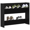 vidaXL Shoe Cabinet Black Oak 82 x 18 x 60 cm Engineered Wood
