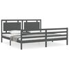 vidaXL Bed Frame without Mattress Grey 200x200 cm Solid Wood