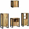 vidaXL Bathroom Furniture Set with Shelf 4 pcs Brown Solid Mango Wood
