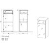 Germania Bathroom Base Cabinet GW-Pescara Graphite White