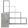 vidaXL Corner Desk with Shelf Concrete Grey 101.5 x 149.5 x 149.5 cm