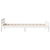 vidaXL Bed Frame without Mattress White 75x190 cm Small Single Solid Wood Pine